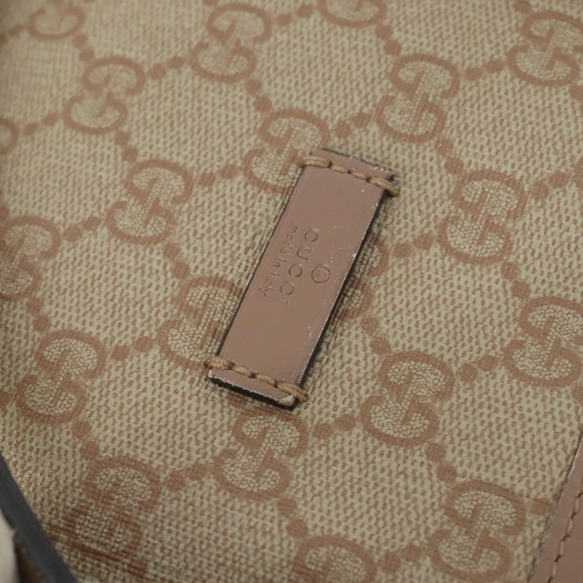 GUCCI GG Supreme Tote Bag PVC 2way Beige Gold 353440 Auth 161600