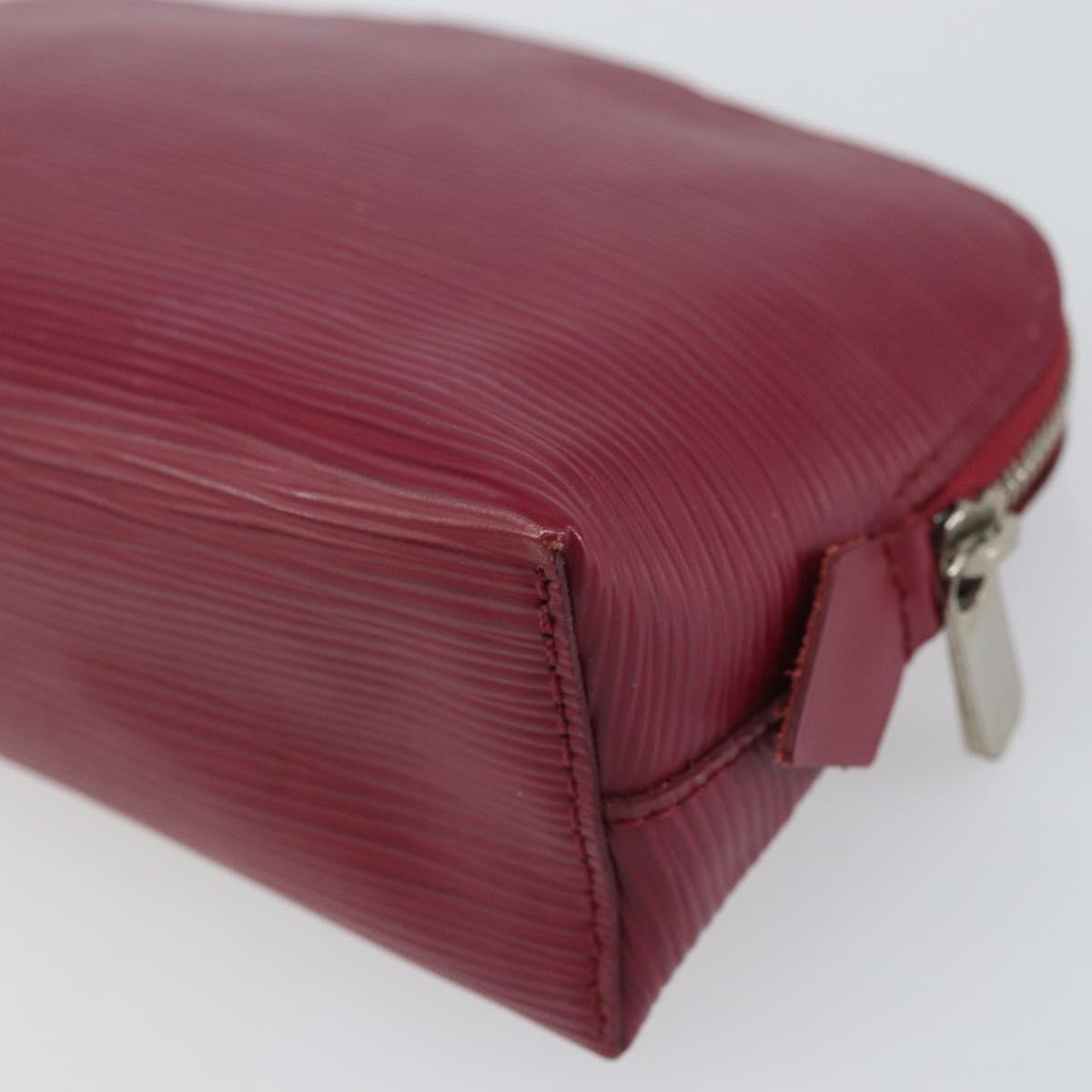 LOUIS VUITTON Epi Pochette Cosmetic PM Cosmetic Pouch Fuchsia M41114 Auth 161611