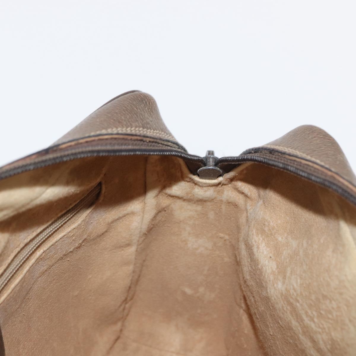 GUCCI GG Supreme Web Sherry Line Bag PVC Beige Gold 24 02 005 Auth 161616