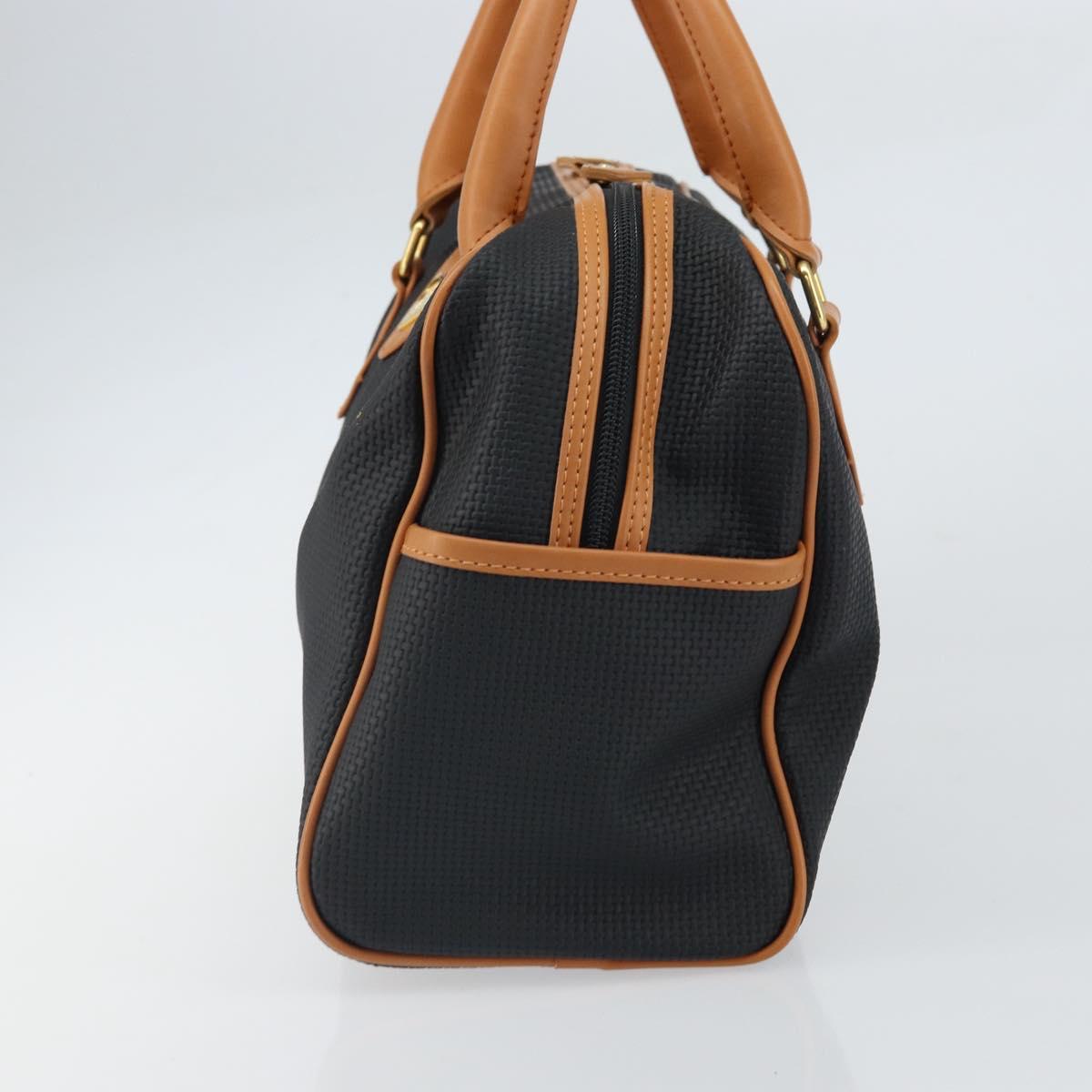 SAINT LAURENT Boston Bag PVC Black Gold Auth 161622