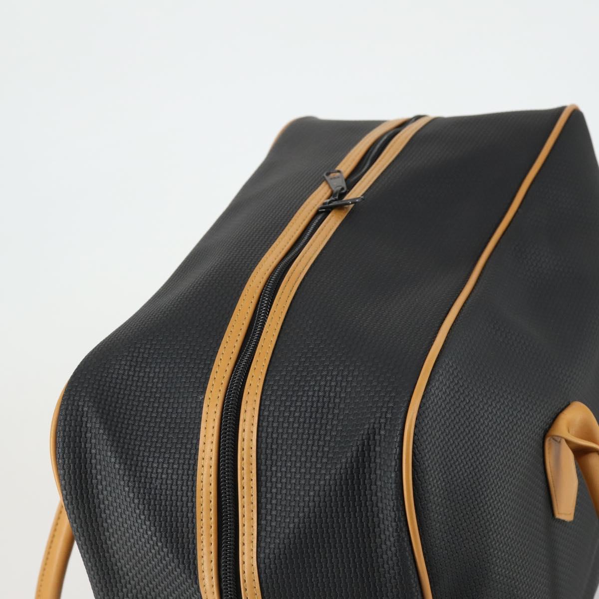 SAINT LAURENT Boston Bag PVC Black Gold Auth 161623