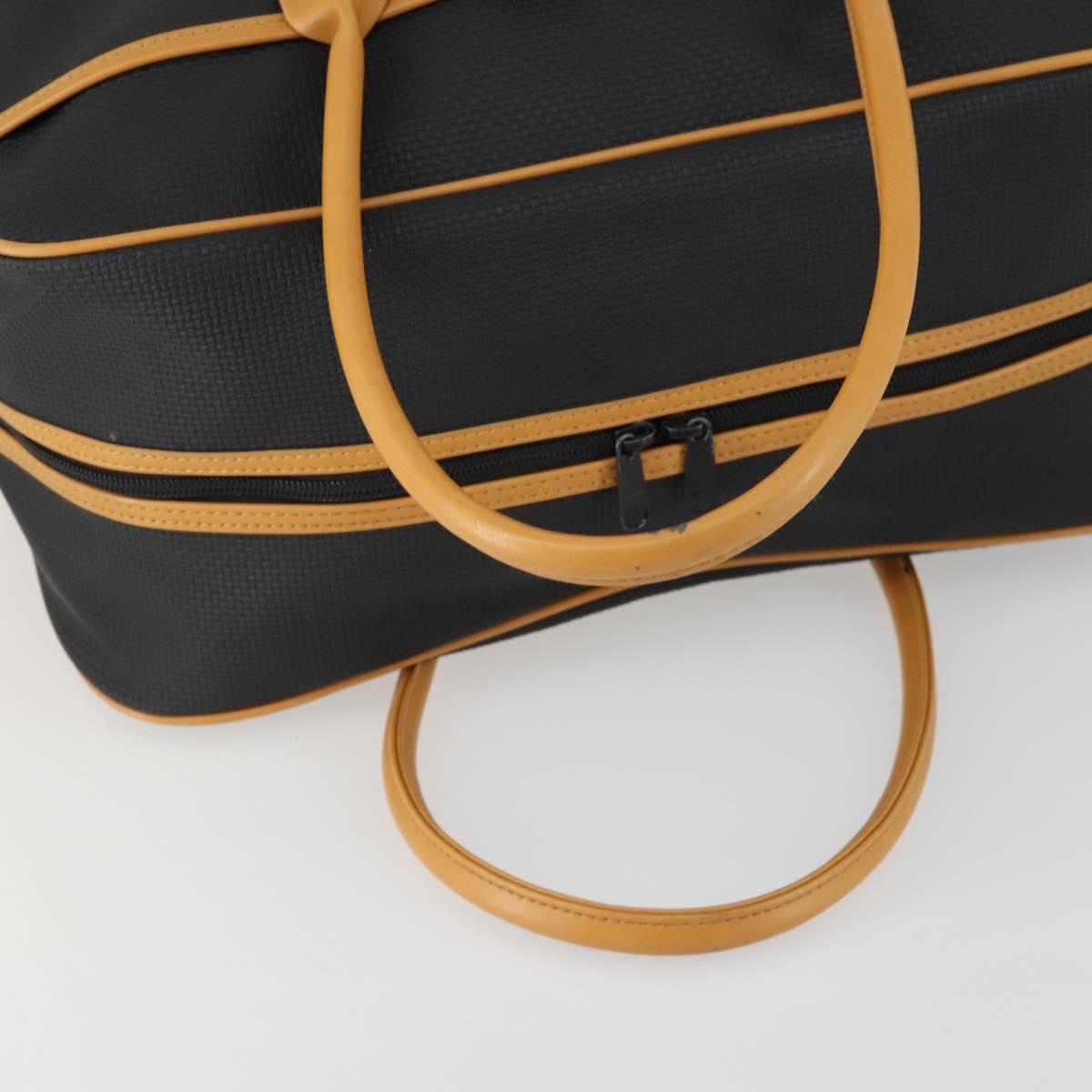 SAINT LAURENT Boston Bag PVC Black Gold Auth 161623