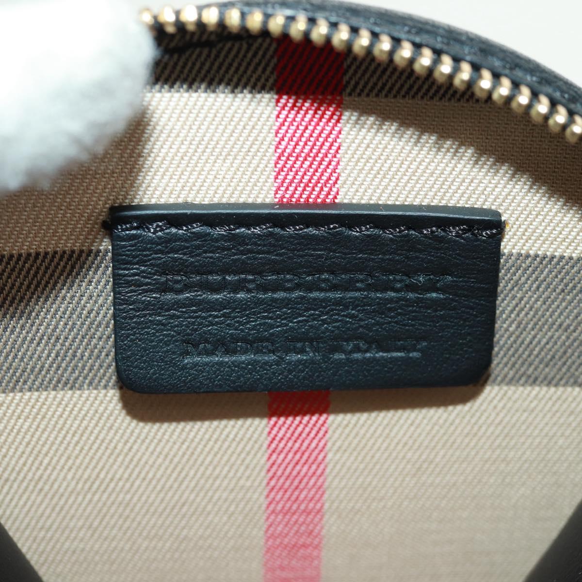 BURBERRY Coin Purse Leather White Gold Auth 161634V