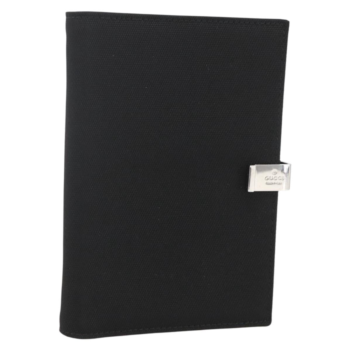 GUCCI Day Planner Cover Canvas Black Auth 161635