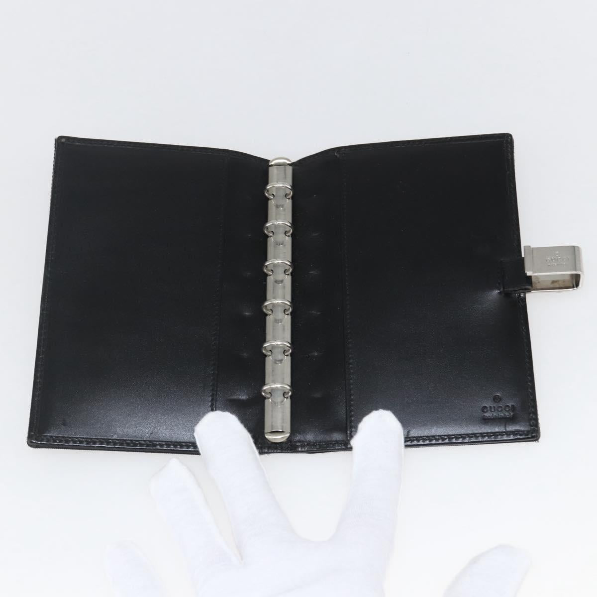GUCCI Day Planner Cover Canvas Black Auth 161635