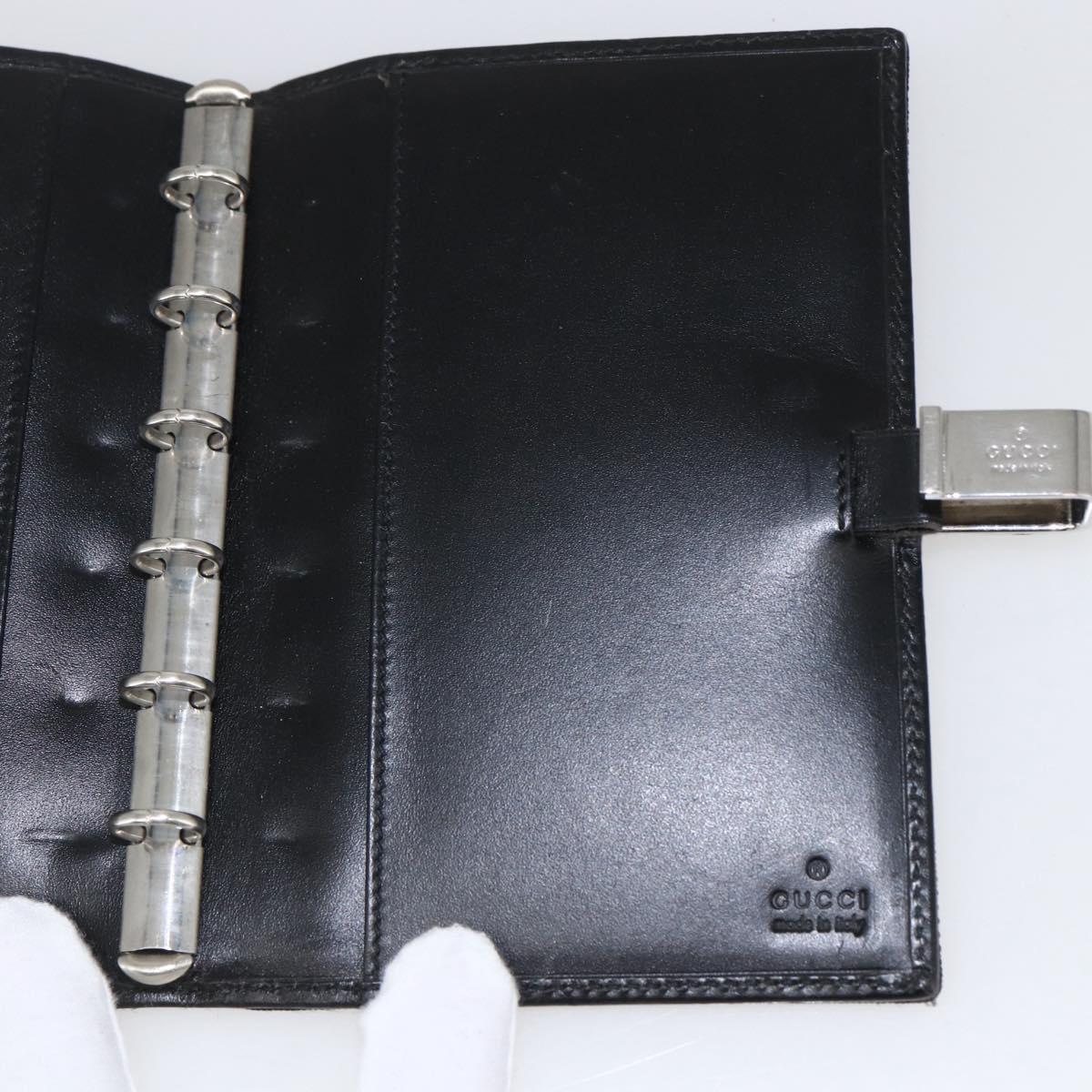 GUCCI Day Planner Cover Canvas Black Auth 161635