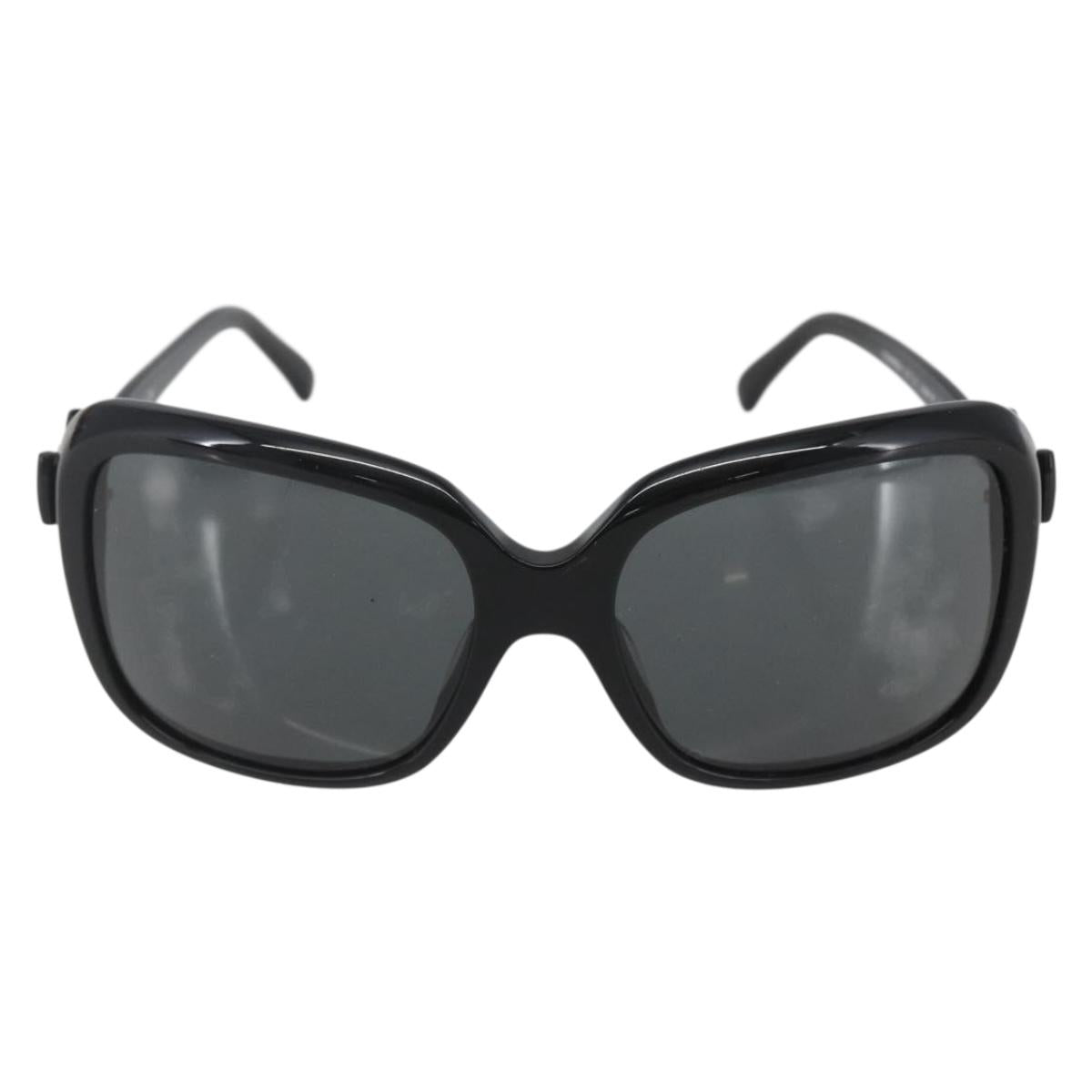 CHANEL Ribbon COCO Mark Sunglasses plastic Black 5171-A CC Auth 161639