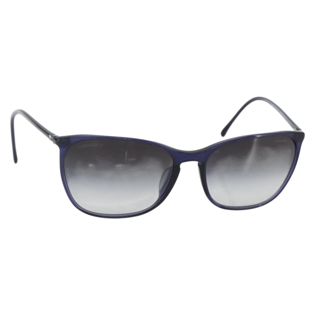 CHANEL Mini COCO Mark Sunglasses plastic Navy 5277-A CC Auth 161641