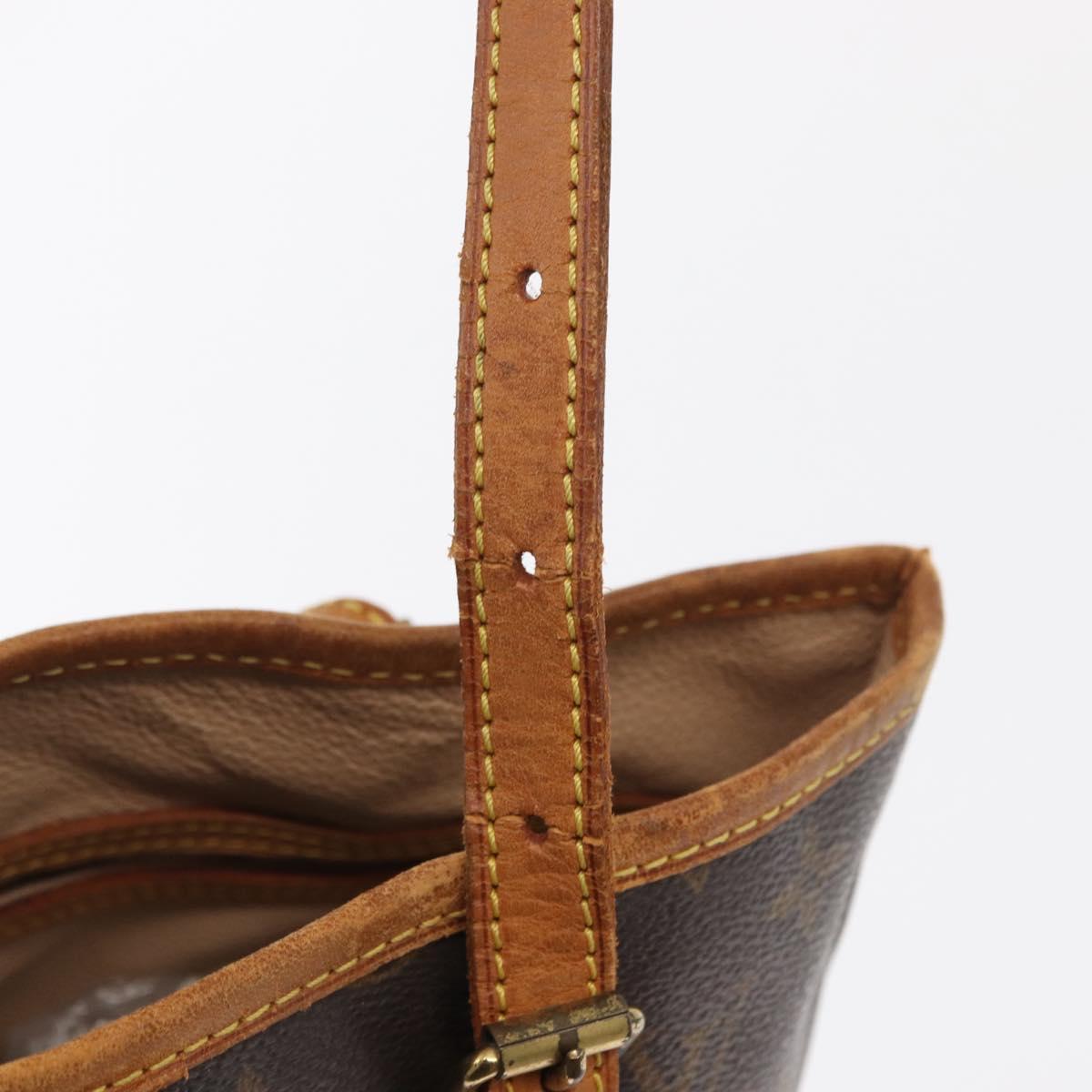 LOUIS VUITTON Monogram Bucket PM Shoulder Bag M42238 LV Auth 161666