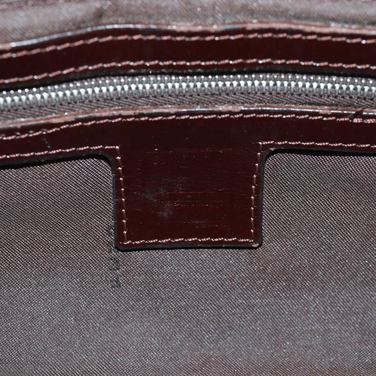 FENDI Zucca Canvas Mamma Baguette Shoulder Bag Black Brown Auth 161669SAV