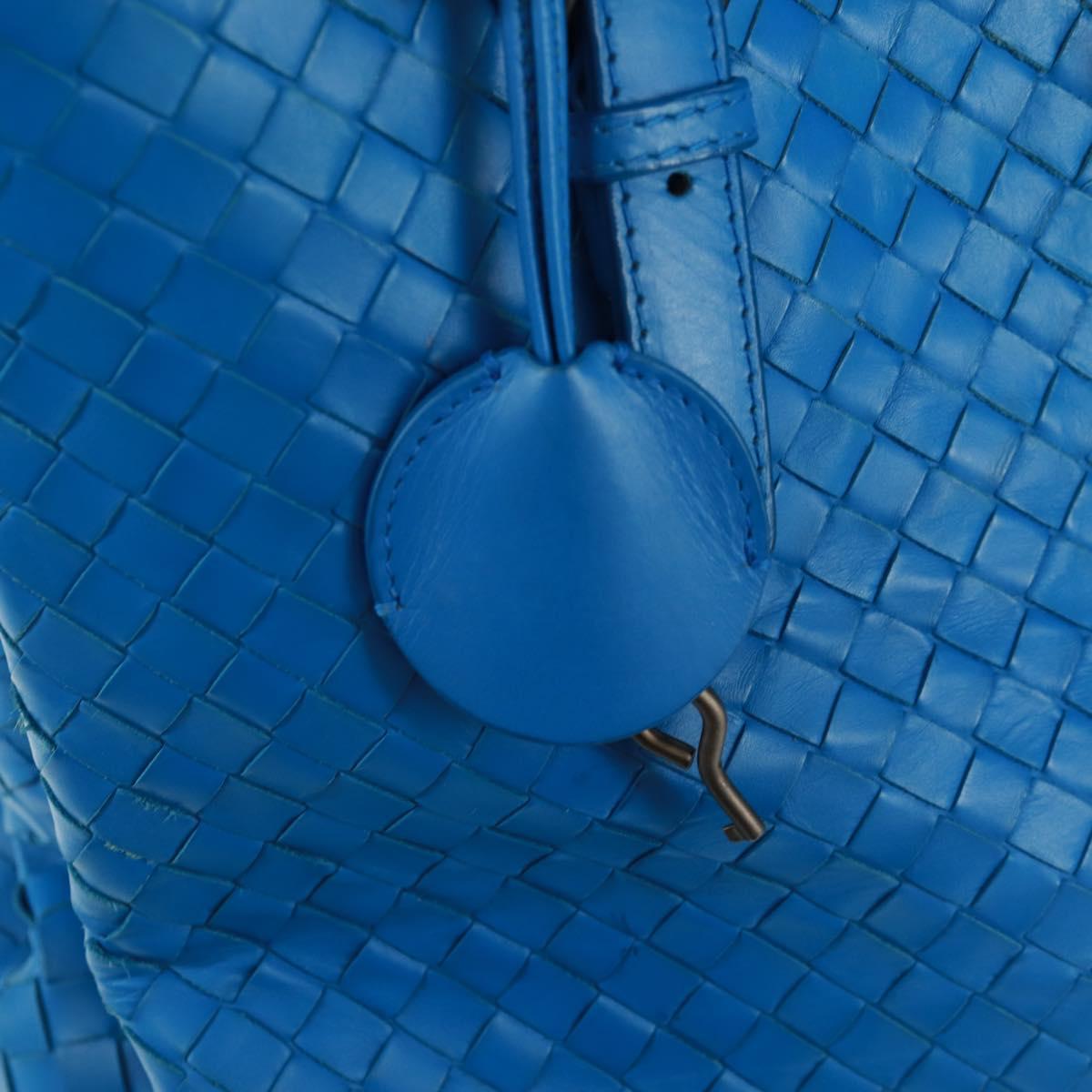 BOTTEGA VENETA INTRECCIATO Rome Hand Bag Leather Blue 171265 Auth 161672V
