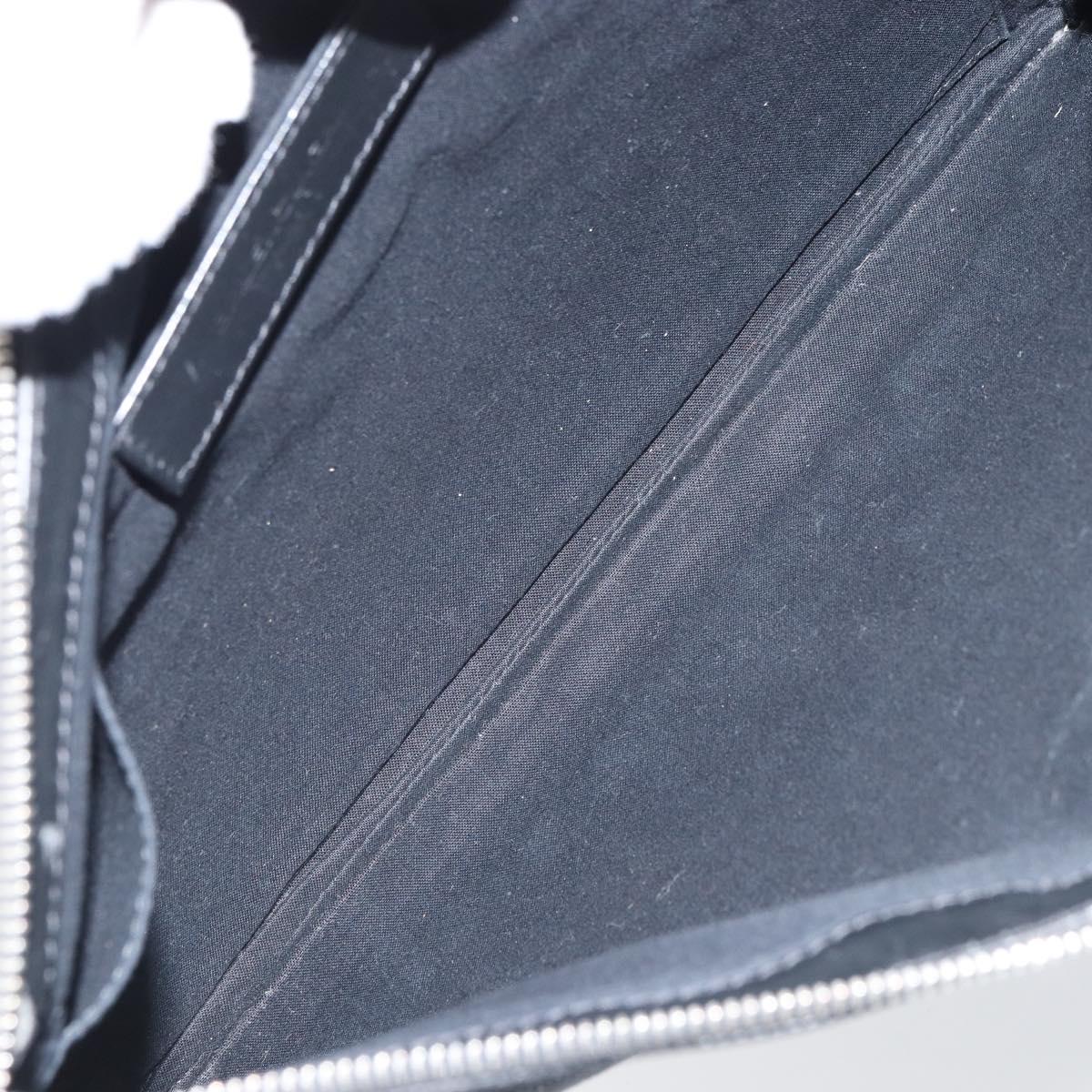 BALENCIAGA Clutch Bag Canvas Silver Black 373834 Auth 161677
