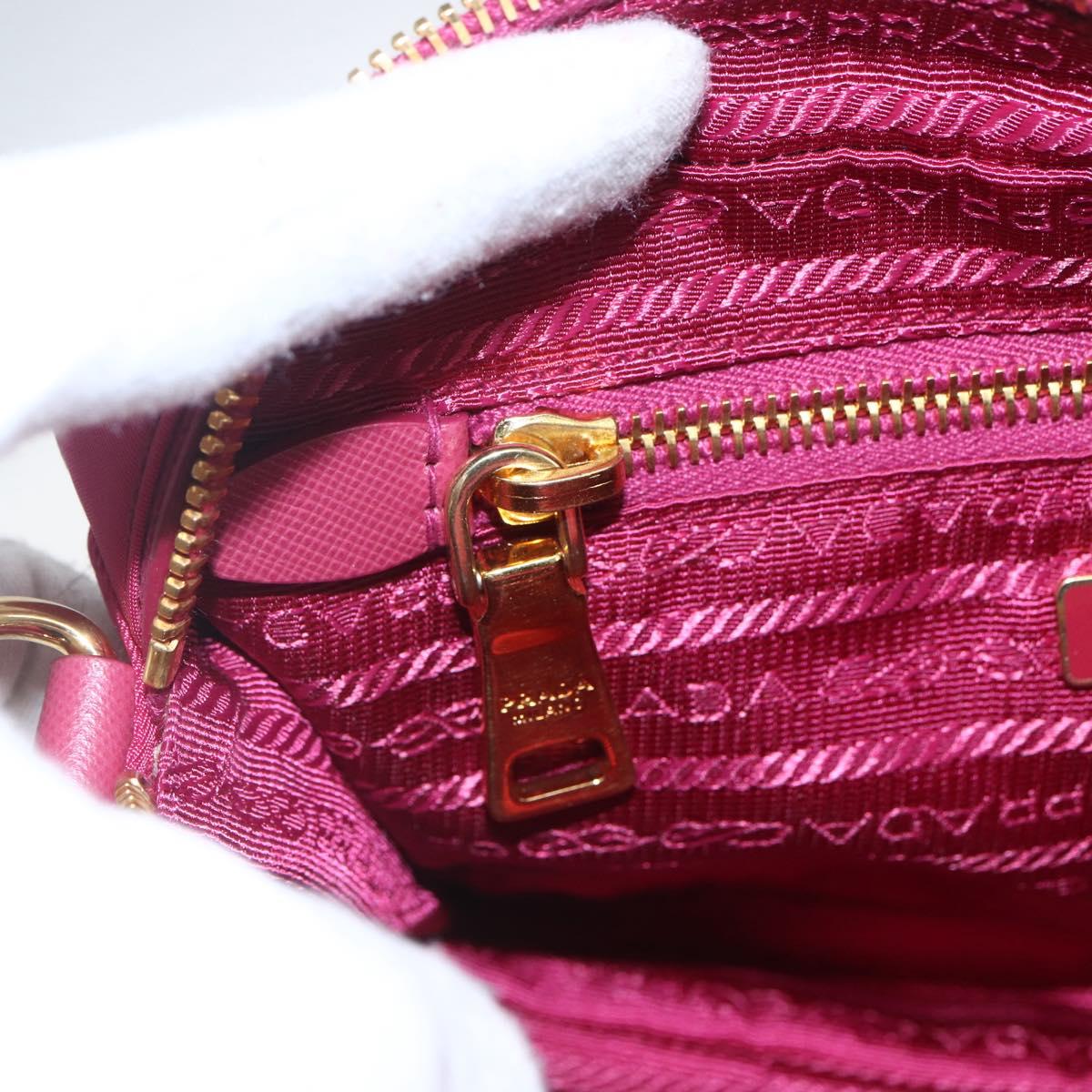 PRADA Shoulder Bag Nylon Pink Gold Auth 161682V
