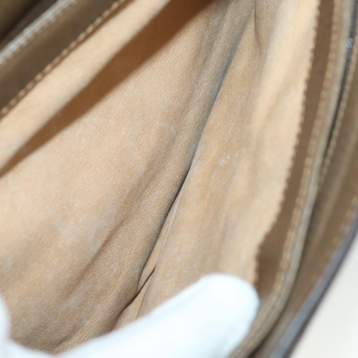 GUCCI GG Supreme Web Sherry Line Shoulder Bag PVC Beige 14 02 013 Auth 161689