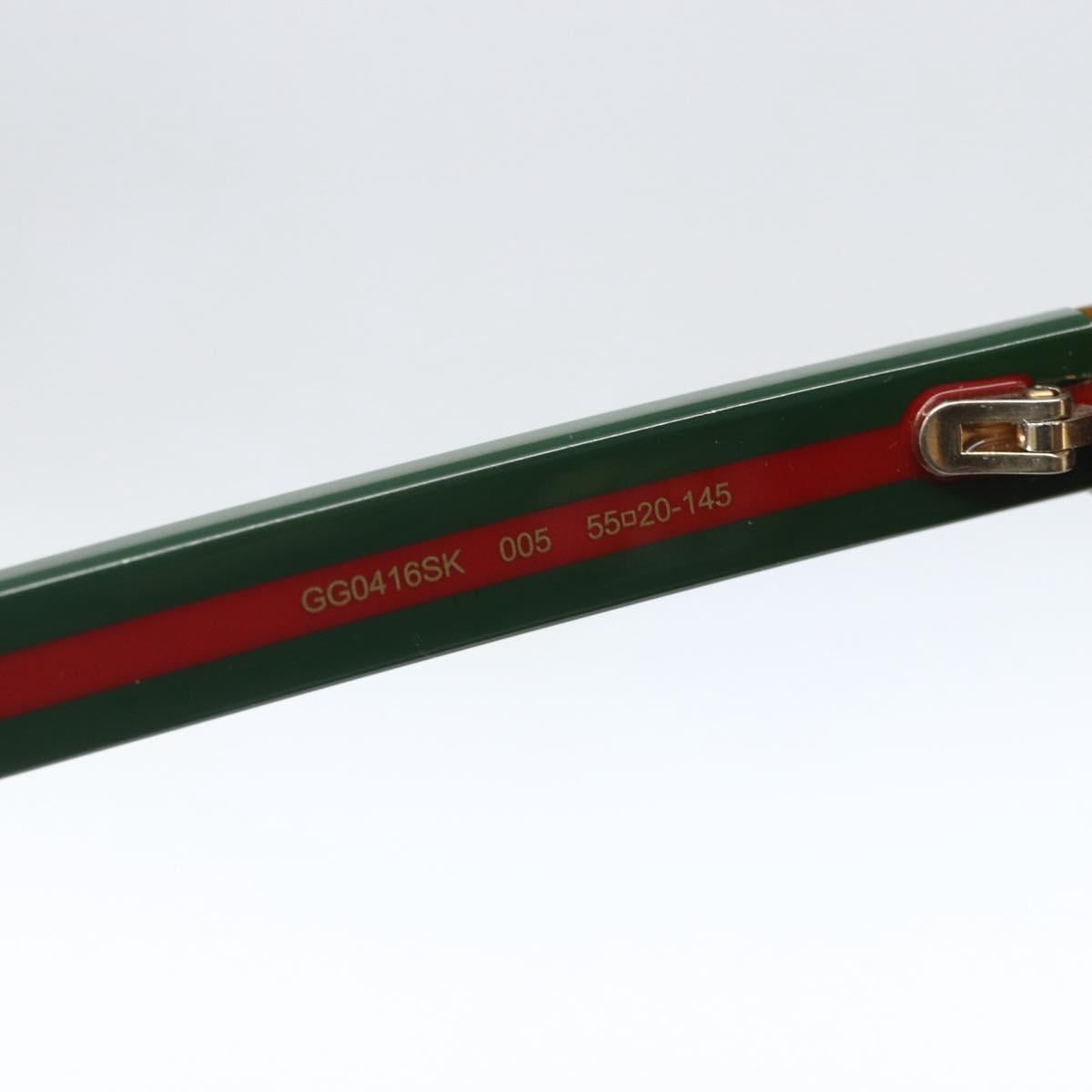 GUCCI Sunglasses plastic Green GG0416SK Auth 161694