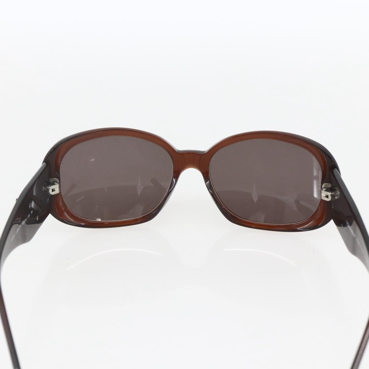 CHANEL Camelia Sunglasses plastic Brown 5113-A CC Auth 161695
