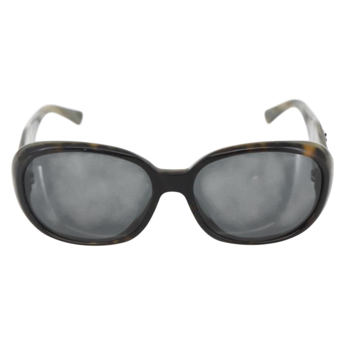 CHANEL Camelia Sunglasses plastic Gray 5113-A CC Auth 161696