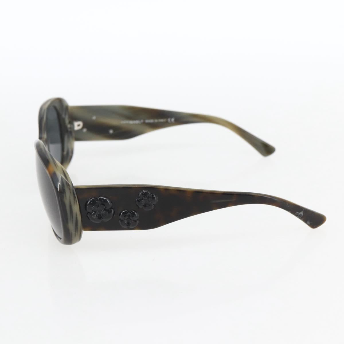CHANEL Camelia Sunglasses plastic Gray 5113-A CC Auth 161696