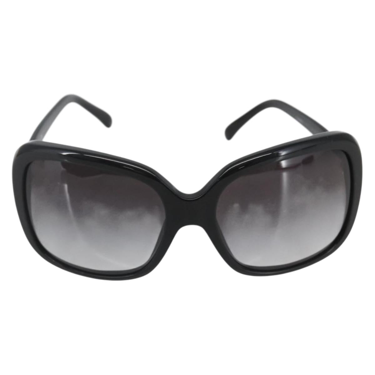 CHANEL Ribbon COCO Mark Sunglasses plastic Black 5171 CC Auth 161697