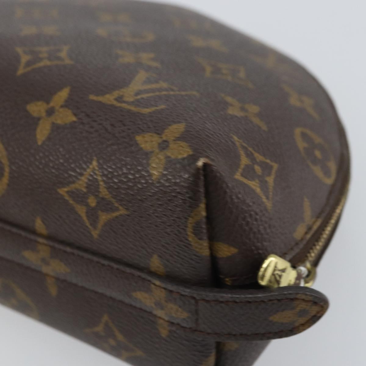 LOUIS VUITTON Monogram Trousse Demi Ronde Cosmetic Pouch M47520 LV Auth 161707