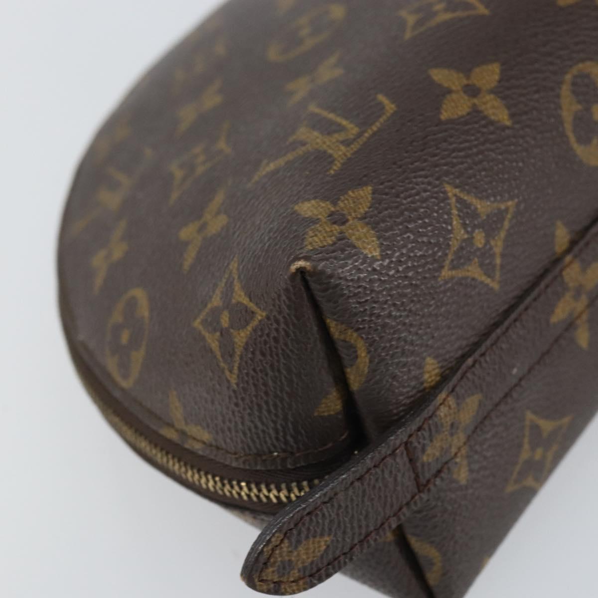 LOUIS VUITTON Monogram Trousse Demi Ronde Cosmetic Pouch M47520 LV Auth 161707