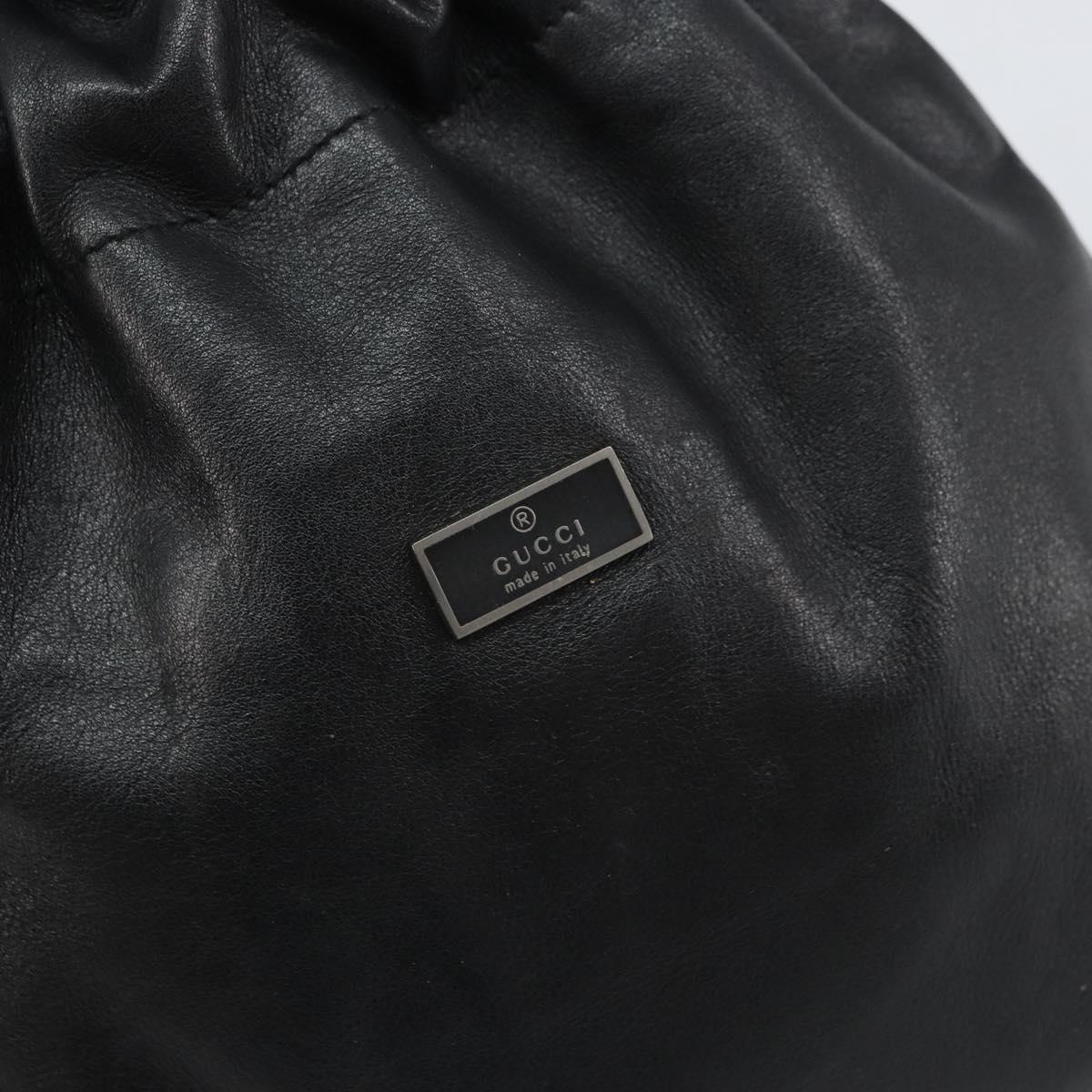 GUCCI Shoulder Bag Leather Black 001 3378 3754 Auth 161717