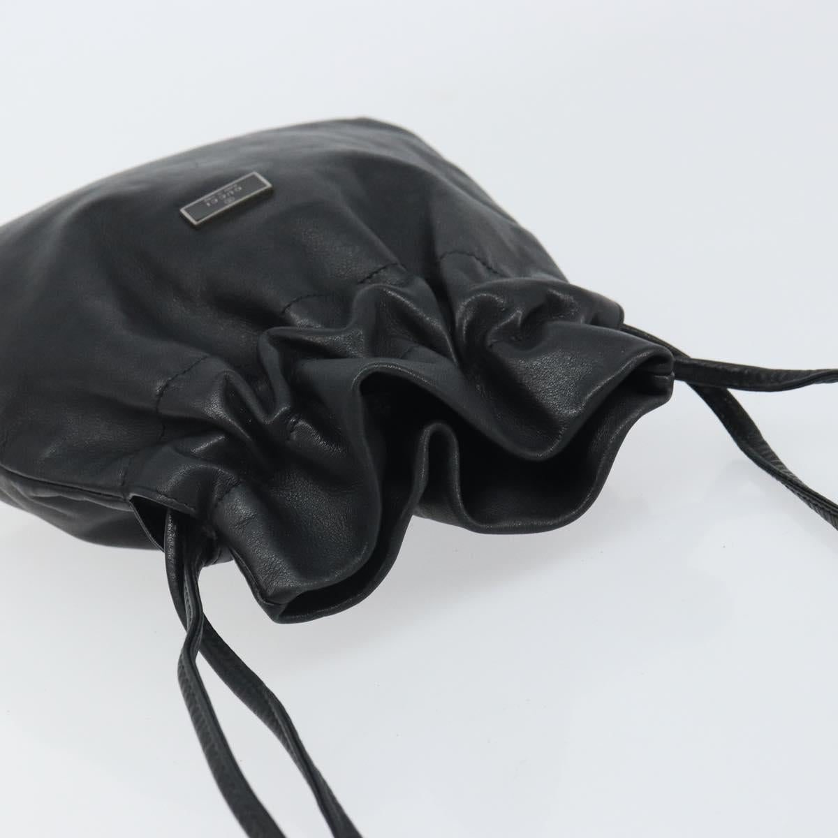 GUCCI Shoulder Bag Leather Black 001 3378 3754 Auth 161717