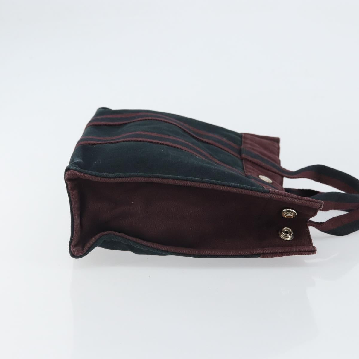 HERMES Fourre Tout PM Hand Bag Canvas Black Auth 161726