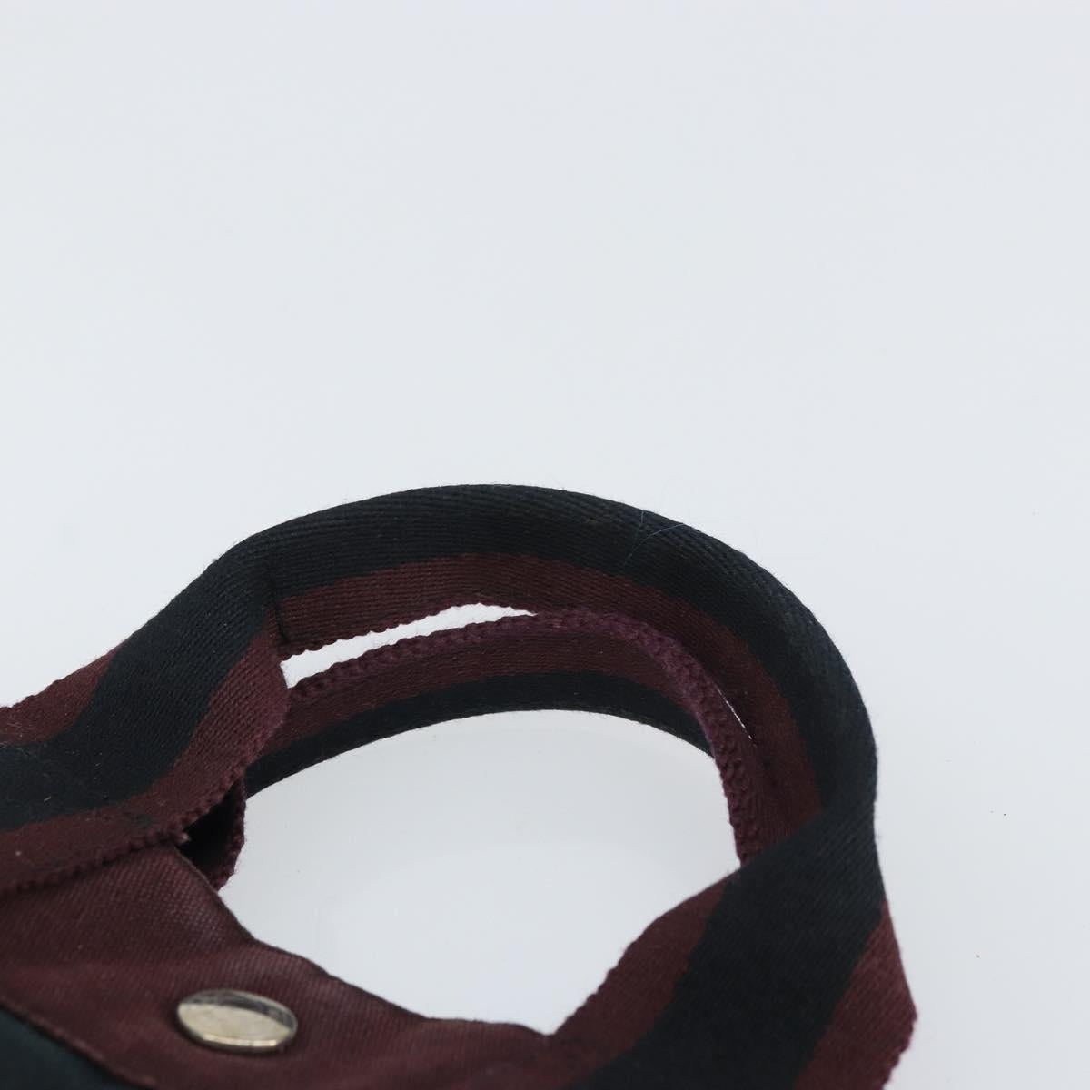 HERMES Fourre Tout PM Hand Bag Canvas Black Auth 161726