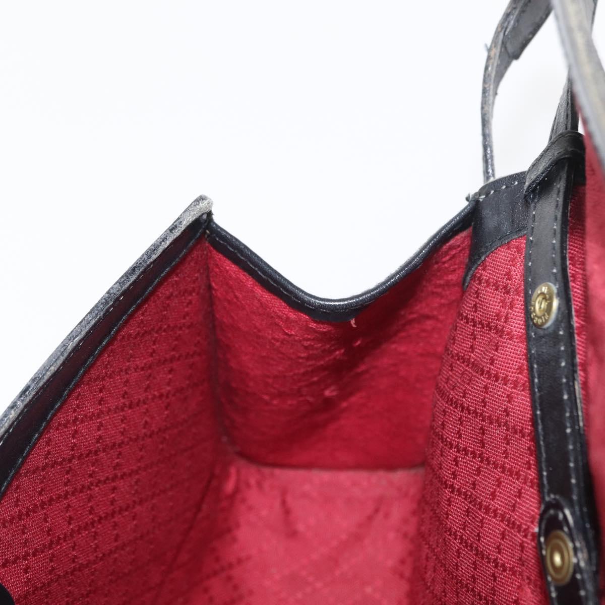 GUCCI GG Canvas Web Sherry Line Shoulder Bag Black Red Green Auth 161730