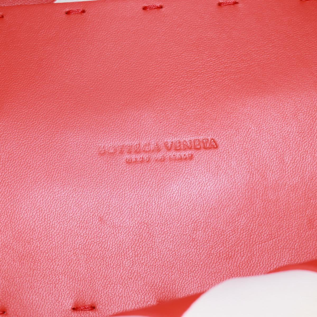 BOTTEGA VENETA INTRECCIATO Cabas Bag Leather 2way Orange Gold Auth 161744SAM