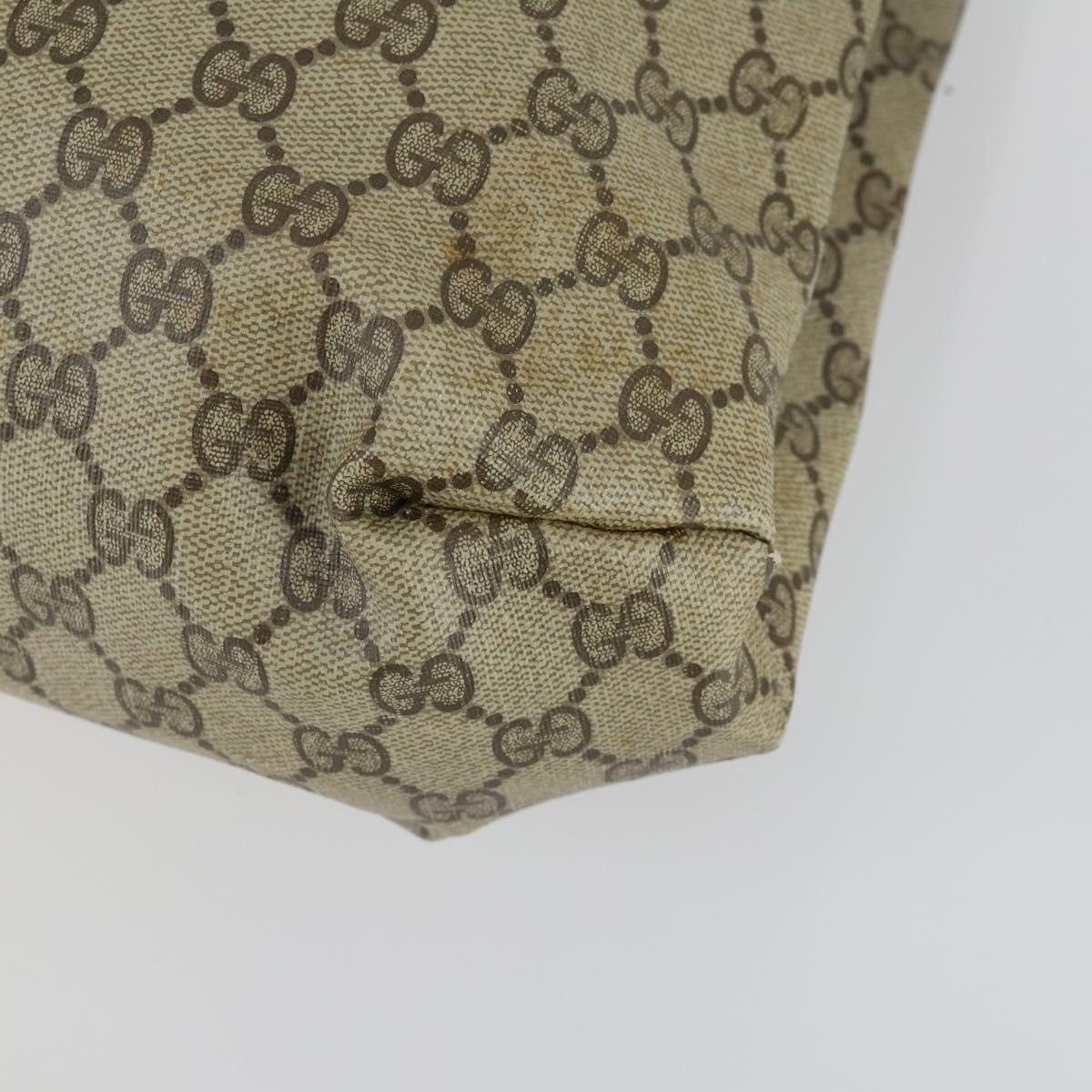 GUCCI GG Supreme Web Sherry Line Tote Bag PVC Beige Gold 39 02 091 Auth 161753