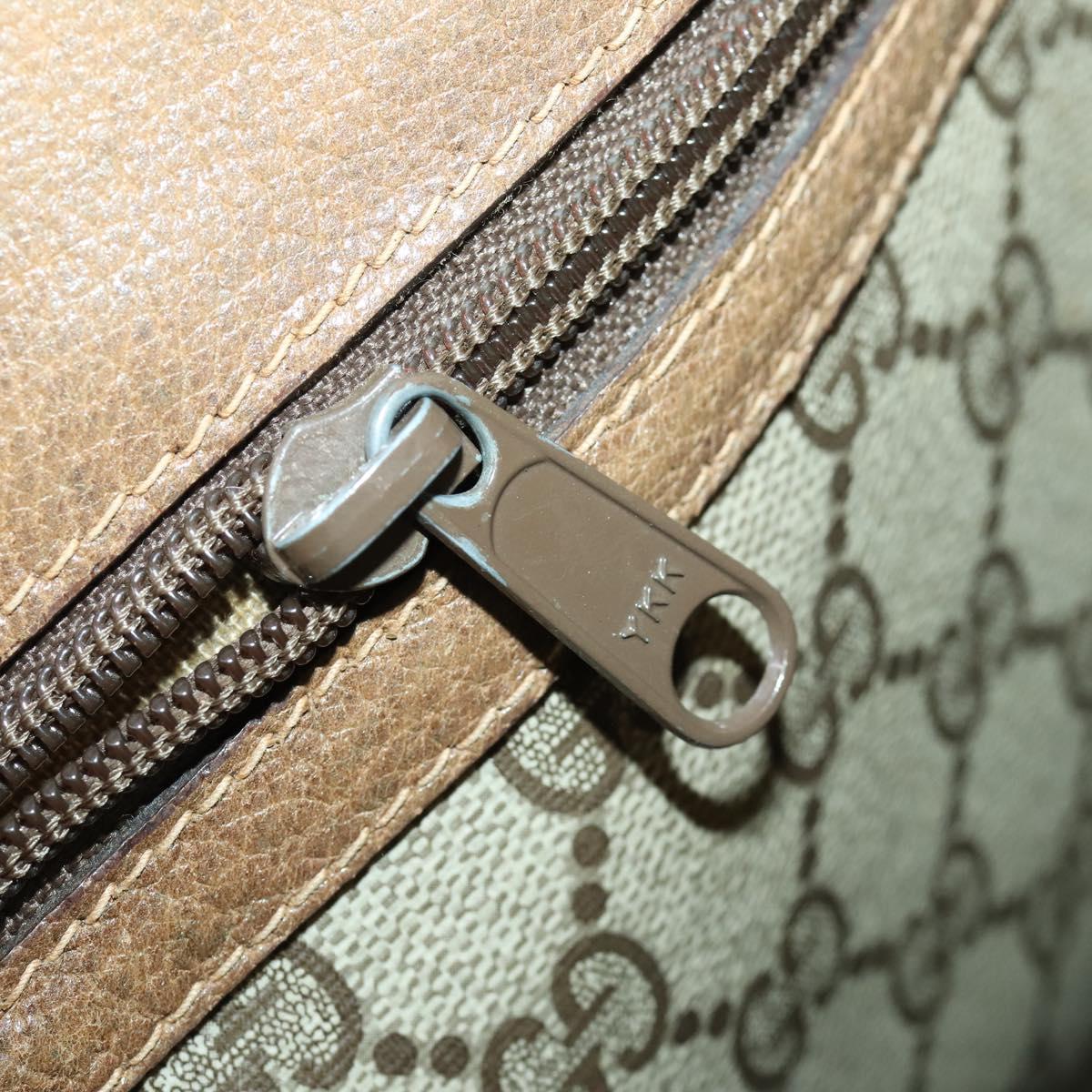 GUCCI GG Supreme Web Sherry Line Tote Bag PVC Beige Gold 39 02 091 Auth 161753