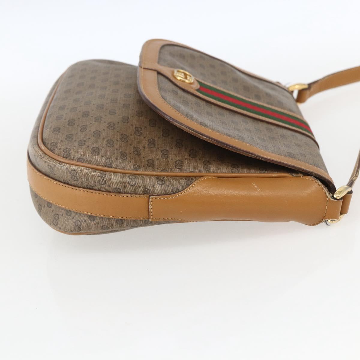 GUCCI Micro GG Supreme Web Sherry Line Bag PVC Beige 001 115 0914 Auth 161766