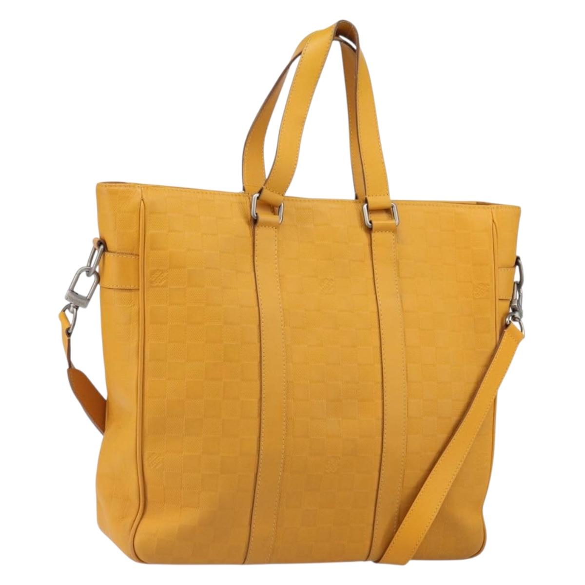 LOUIS VUITTON Damier Infini Neo Tadao Bag 2way Yellow N41228 LV Auth 161769