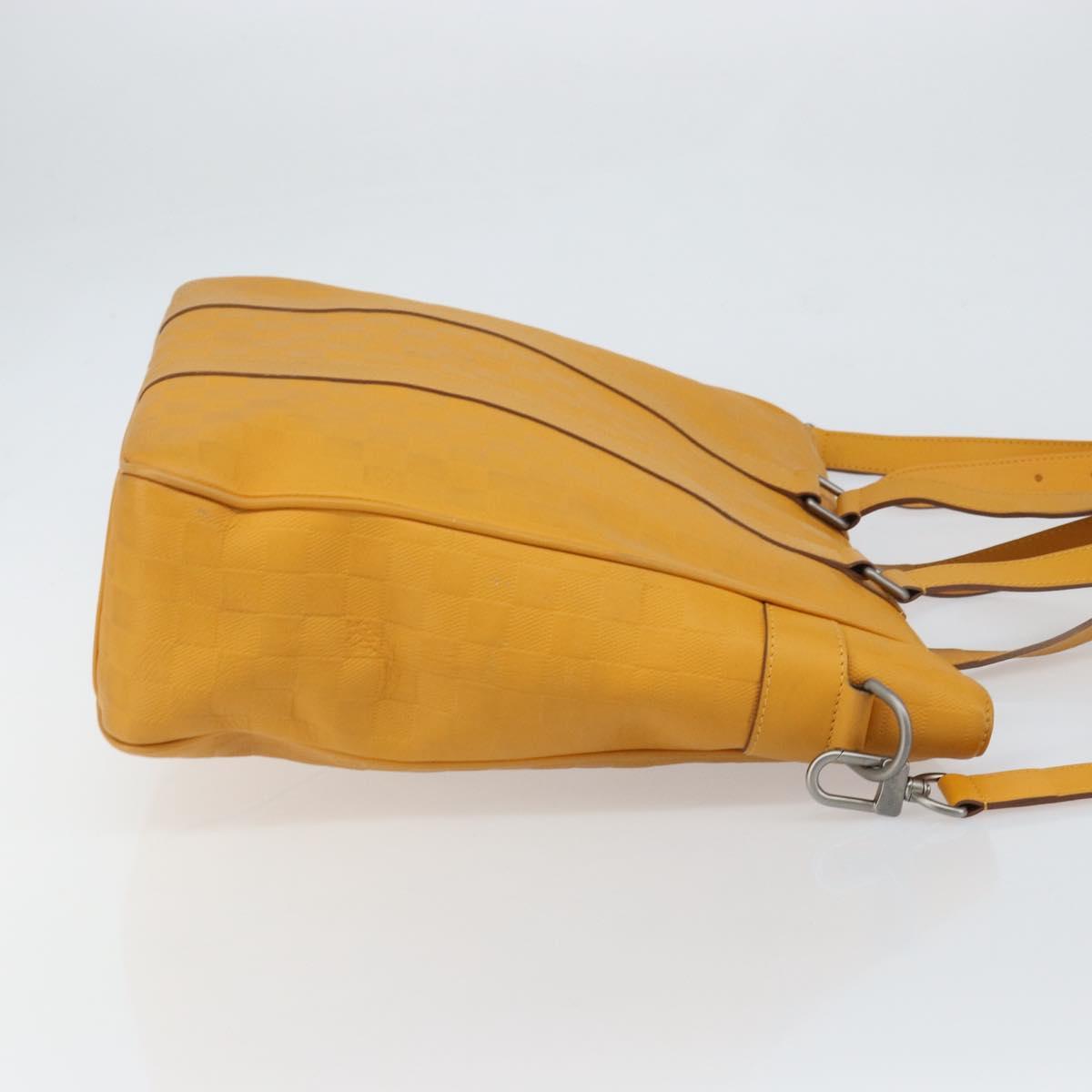LOUIS VUITTON Damier Infini Neo Tadao Bag 2way Yellow N41228 LV Auth 161769
