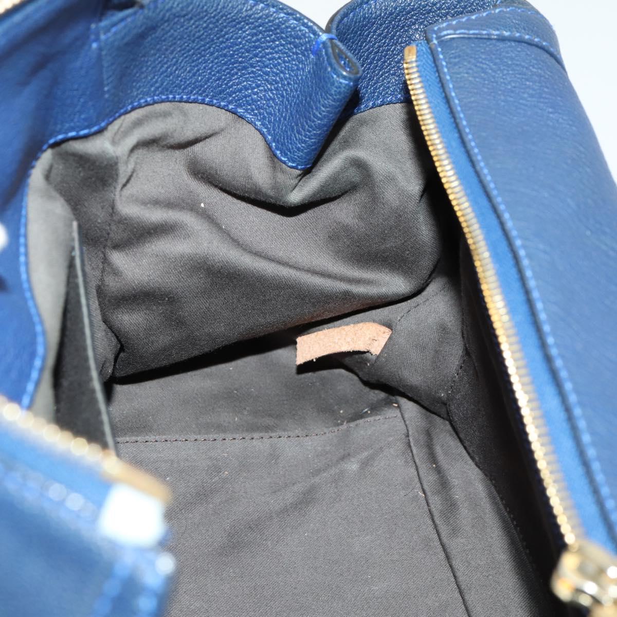 Chloe Bridget Hand Bag Leather 2way Navy Gold Auth 161772