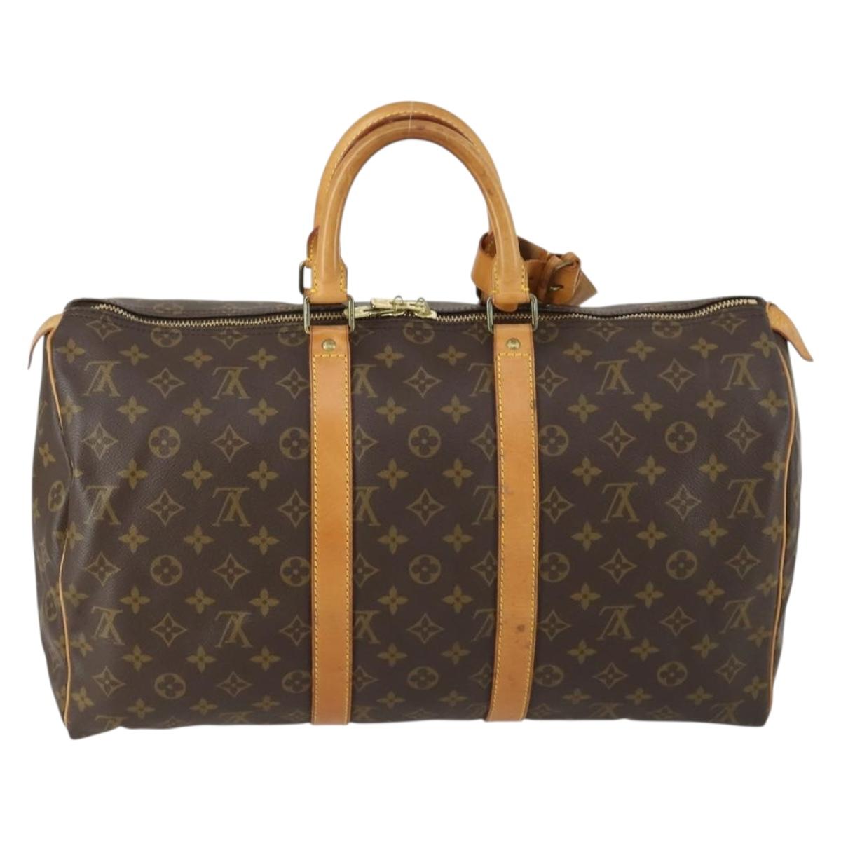 LOUIS VUITTON Monogram Keepall 45 Boston Bag M41428 LV Auth 161775