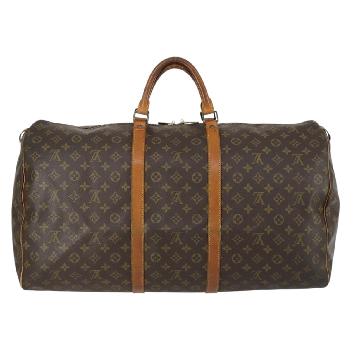 LOUIS VUITTON Monogram Keepall 60 Boston Bag M41422 LV Auth 161777