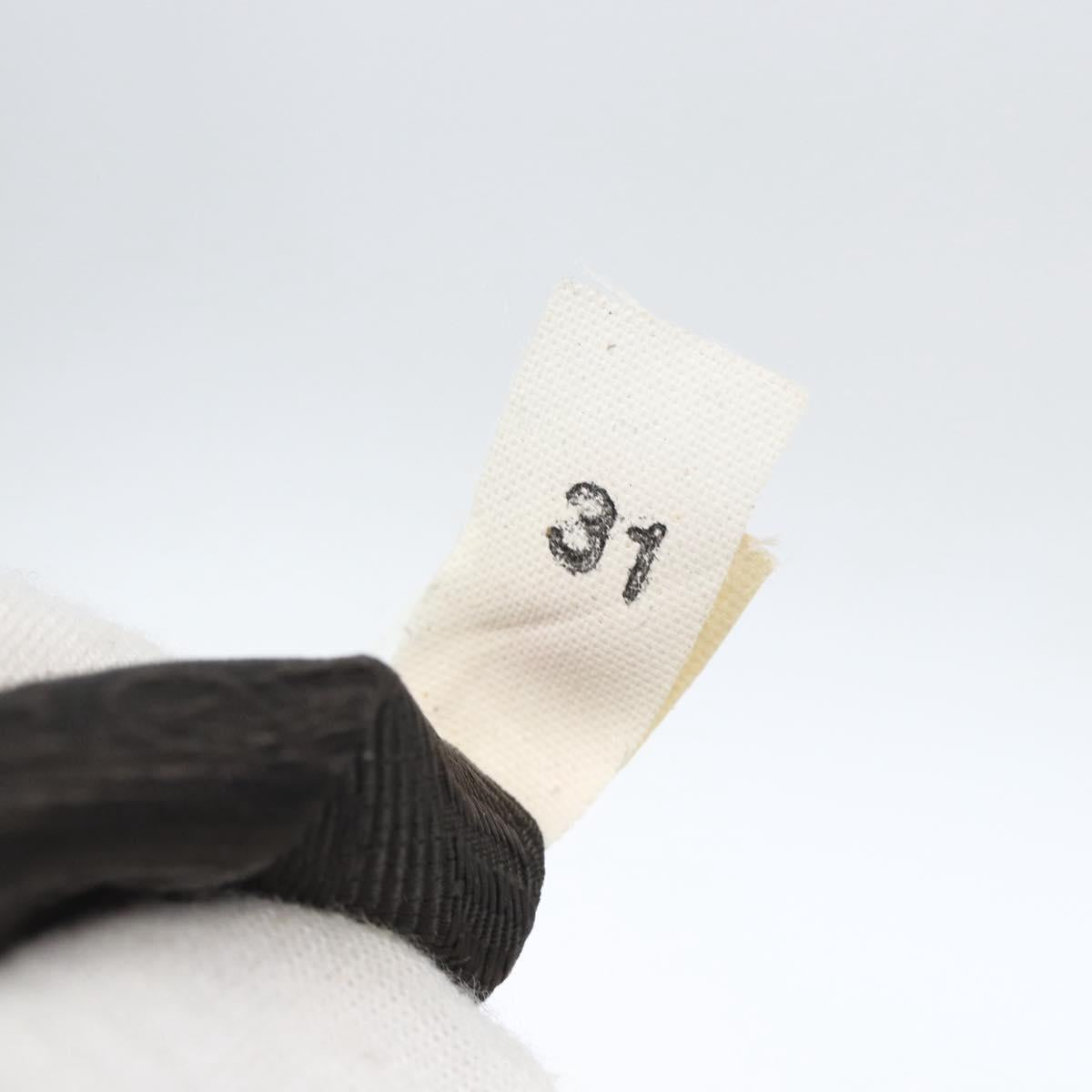 PRADA Tote Bag Nylon Khaki Silver Auth 161778