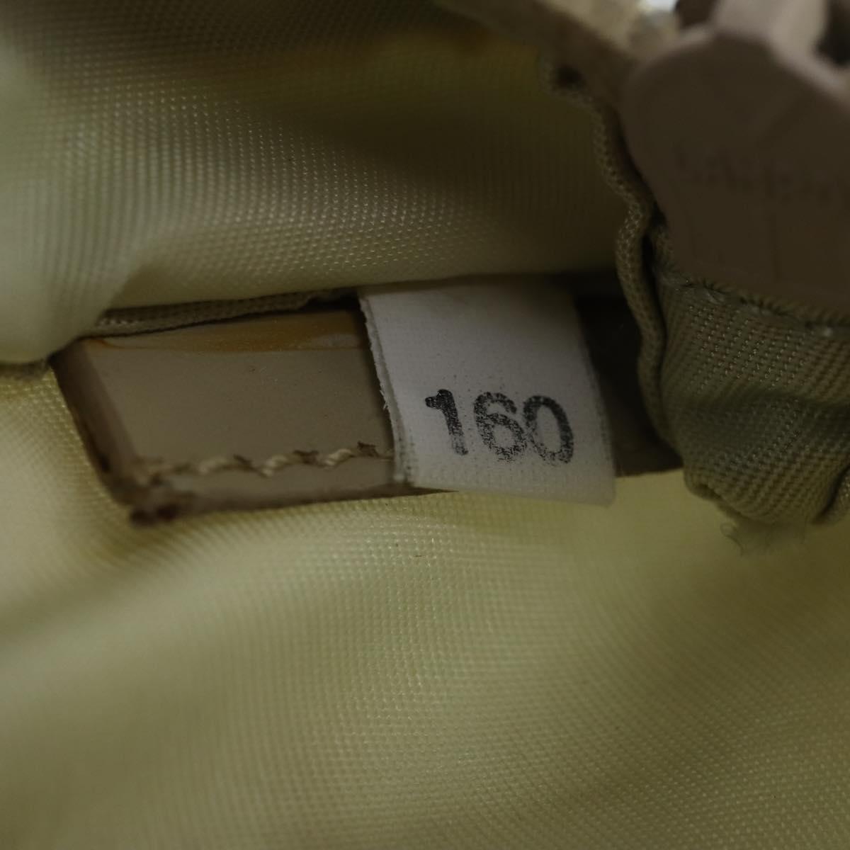 PRADA Shoulder Bag Nylon Ivory Silver Auth 161780