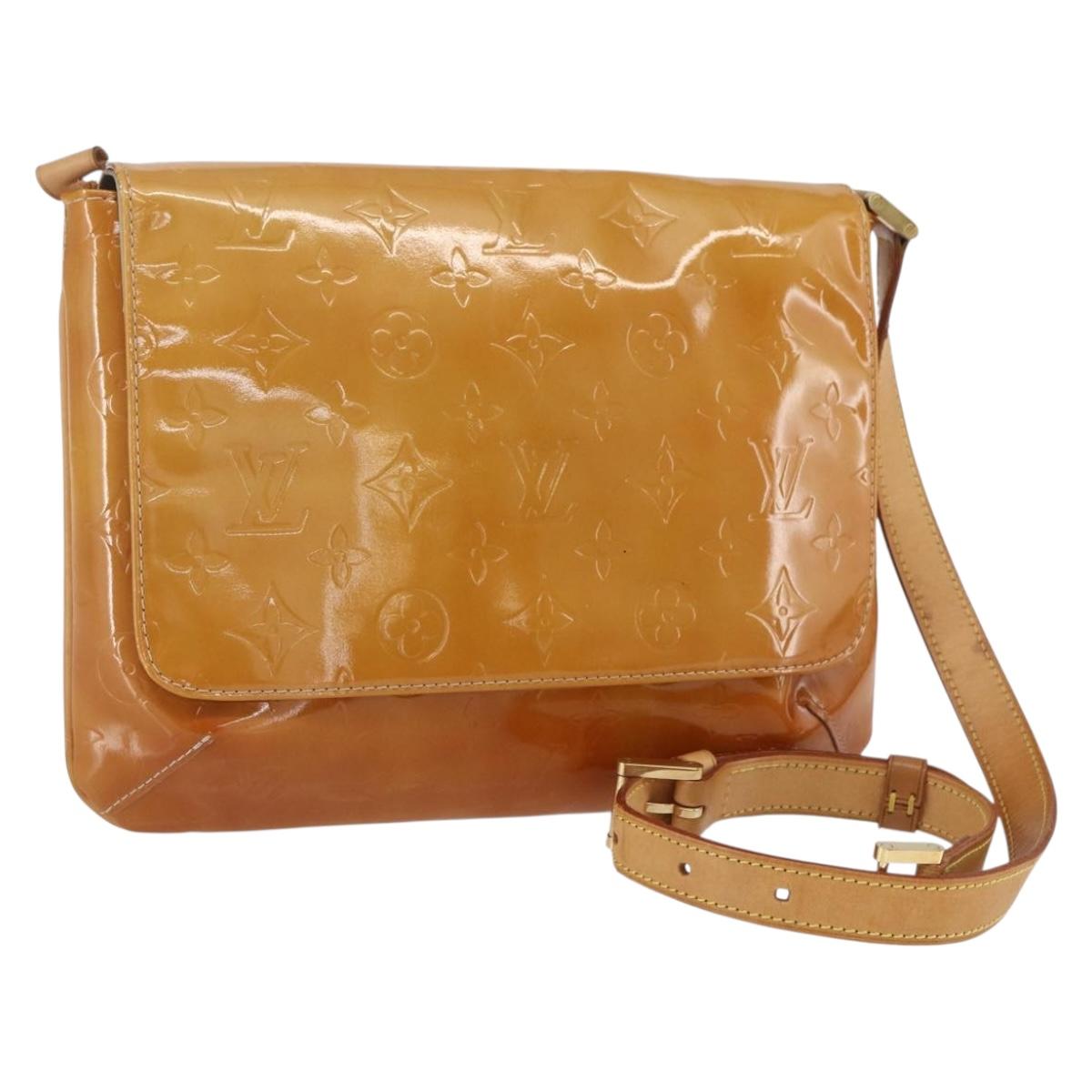 LOUIS VUITTON Monogram Vernis Thompson Street Bag Beige M91301 LV Auth 161788