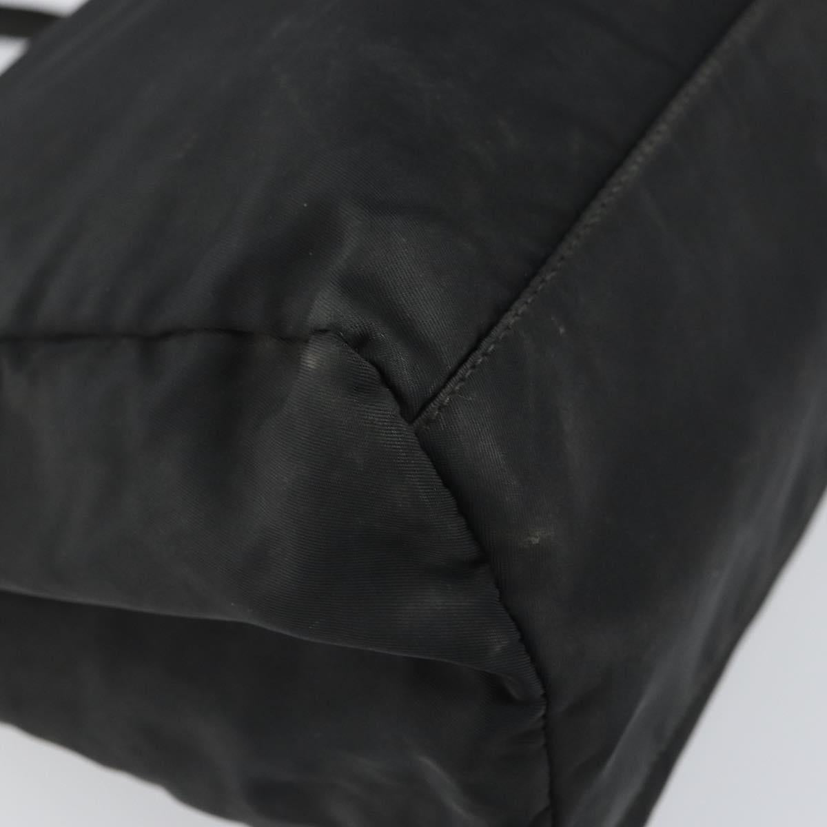 PRADA Hand Bag Nylon Black Auth 161789