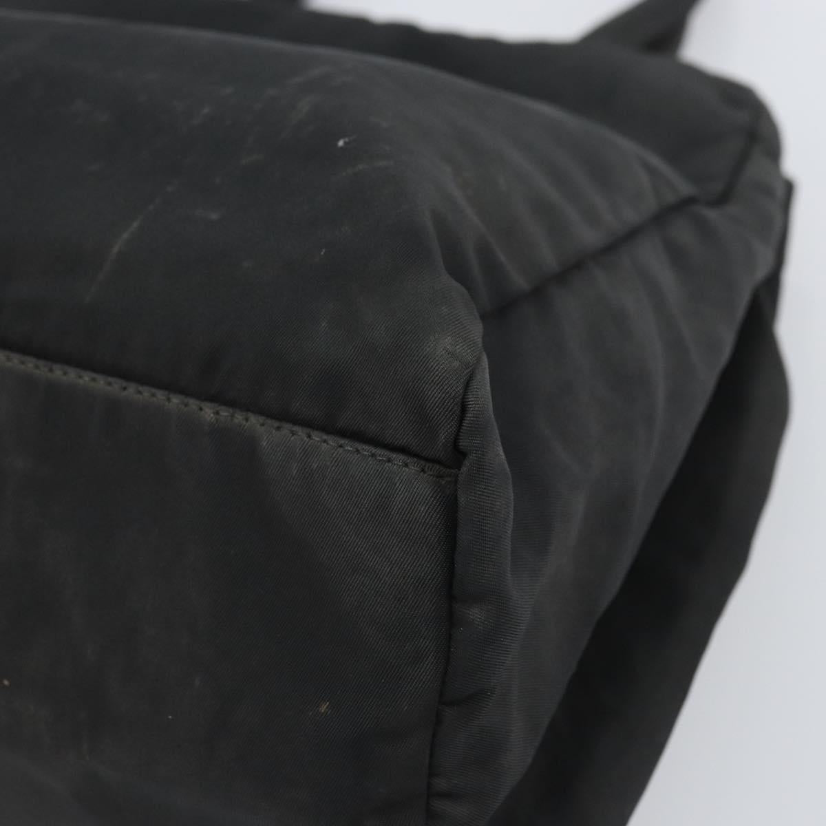 PRADA Hand Bag Nylon Black Auth 161789