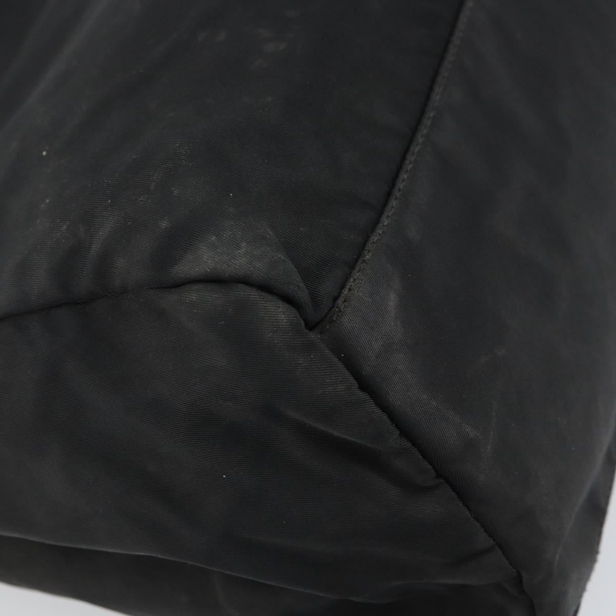 PRADA Hand Bag Nylon Black Auth 161789