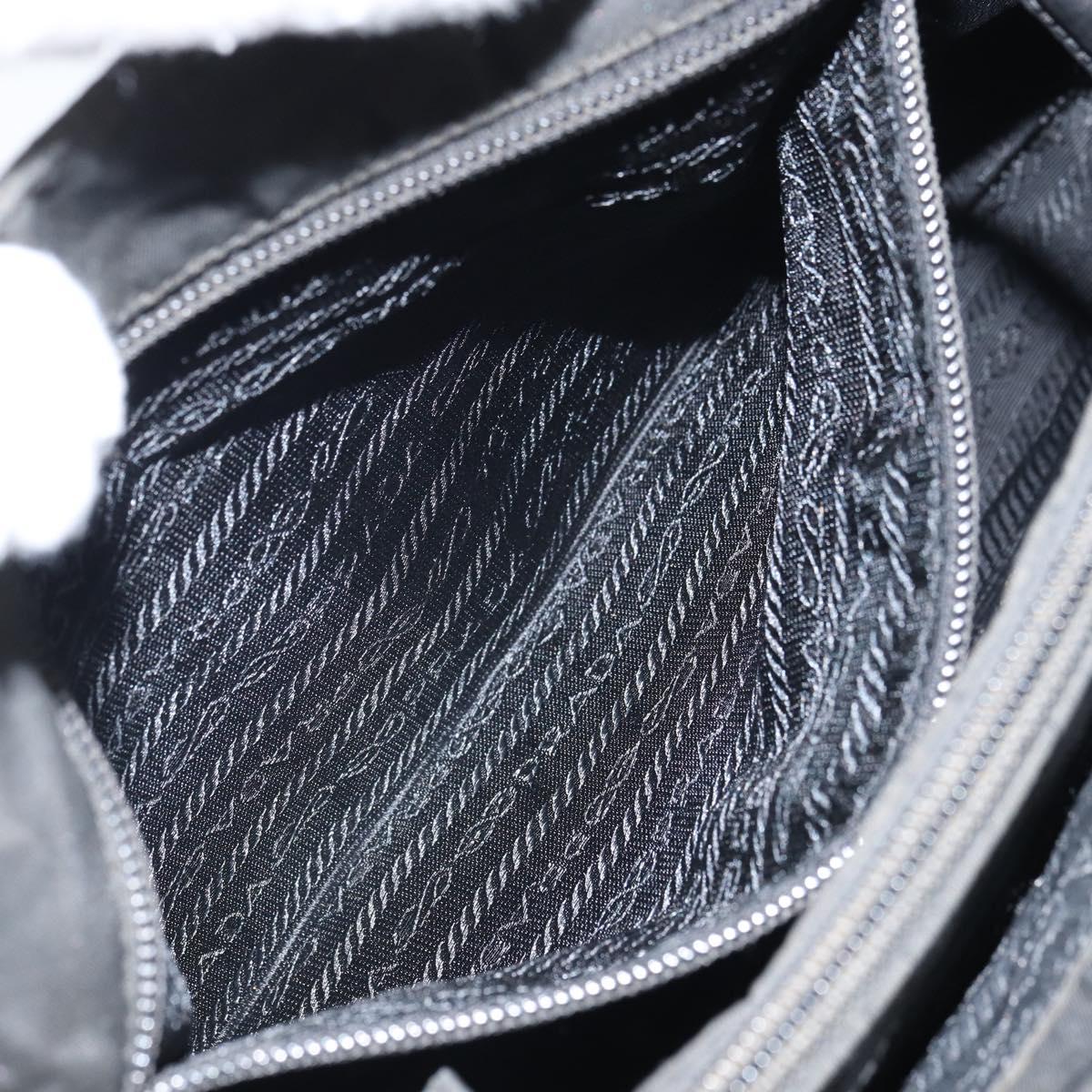 PRADA Hand Bag Nylon Black Auth 161789