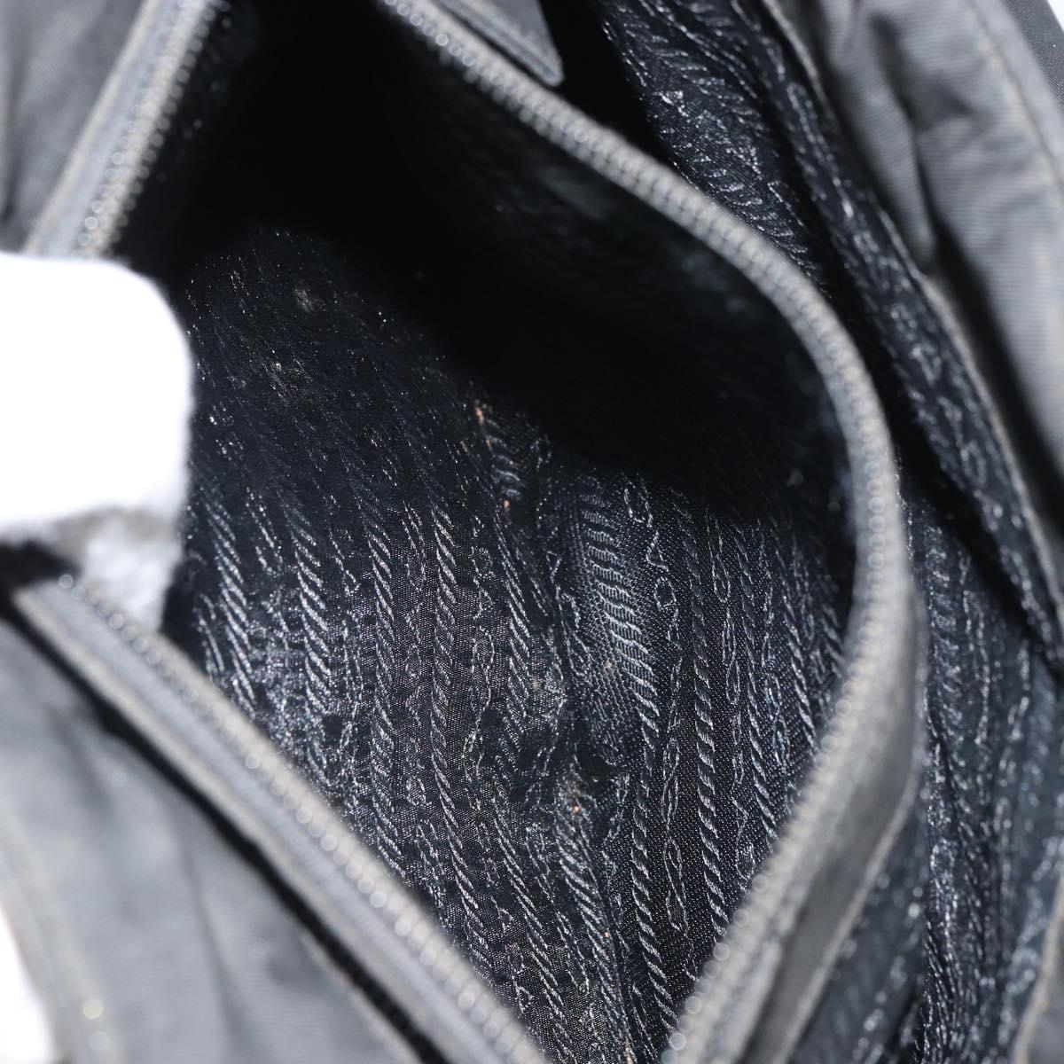 PRADA Hand Bag Nylon Black Auth 161789
