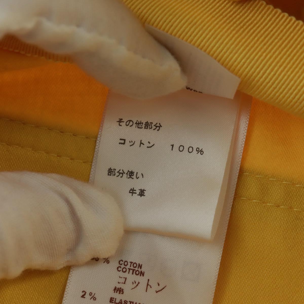 LOUIS VUITTON Side Zip Pants Cotton Yellow LV Auth 161790M