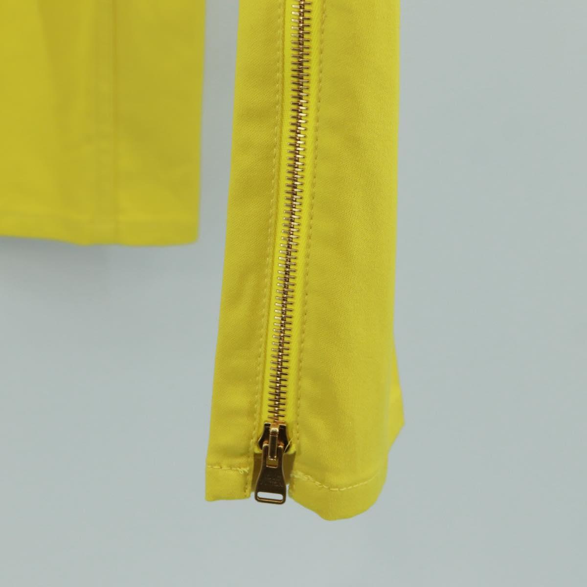 LOUIS VUITTON Side Zip Pants Cotton Yellow LV Auth 161790M