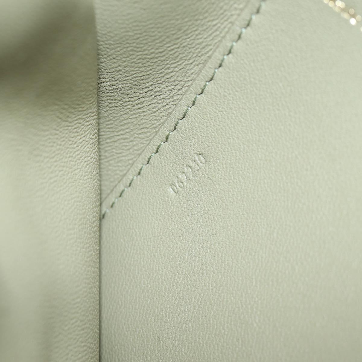LOEWE Puffer Goya Bag Shoulder Bag Leather Green Gold Auth 161799SAM